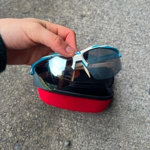 Stylish Blue and White Sunglasses